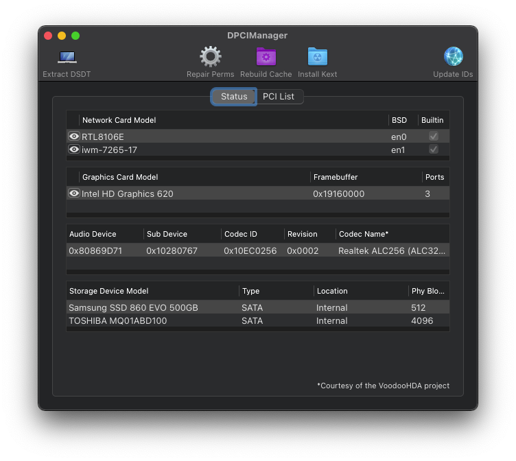 DPCI Manager: main UI